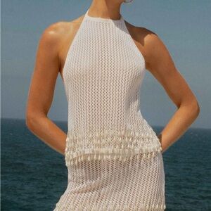 Peppermayo Ivory Halter Knit Two Piece Set